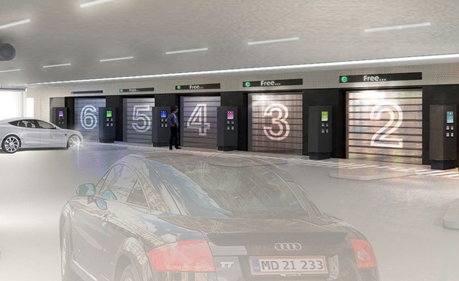 Det fuldautomatiske P-anlæg under BLOX