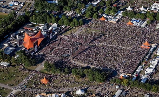 Roskilde Festival som midlertidig by